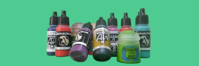 Farben für das Bemalen von Miniaturen - bemalminis.de